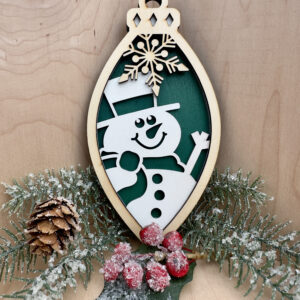 Christmas Ornament - Snowman Wearing Top Hat
